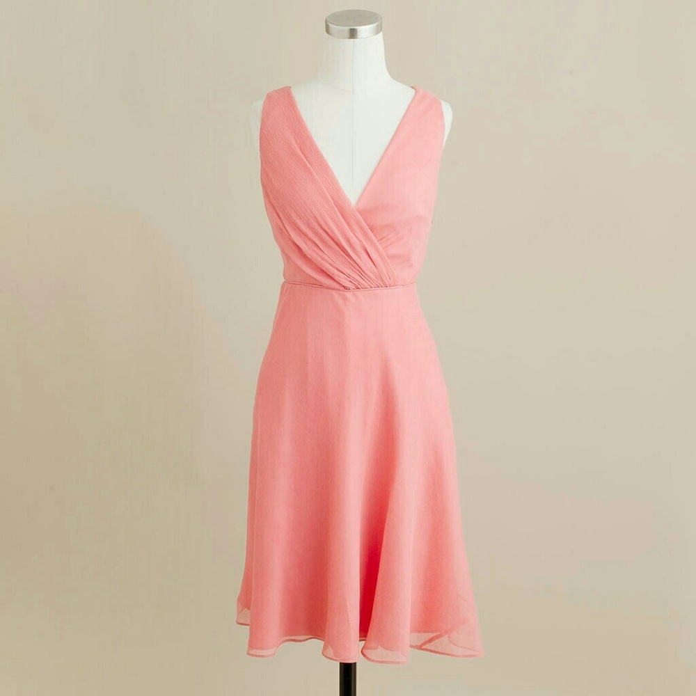 J. Crew Petite Evie Dress in Silk Chiffon